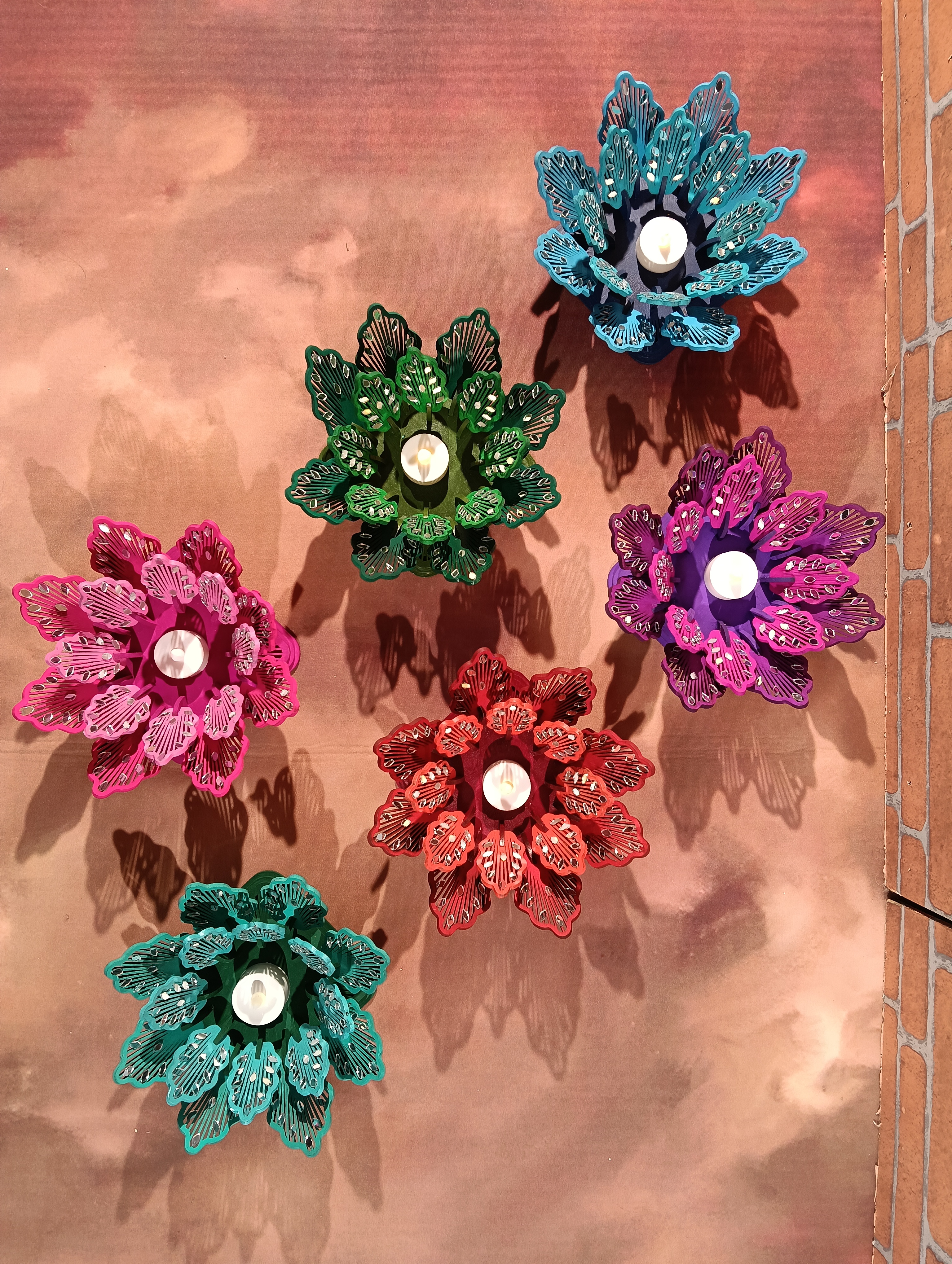 Lotus Candle Holders — Colourful — Lotus by Ekaiva