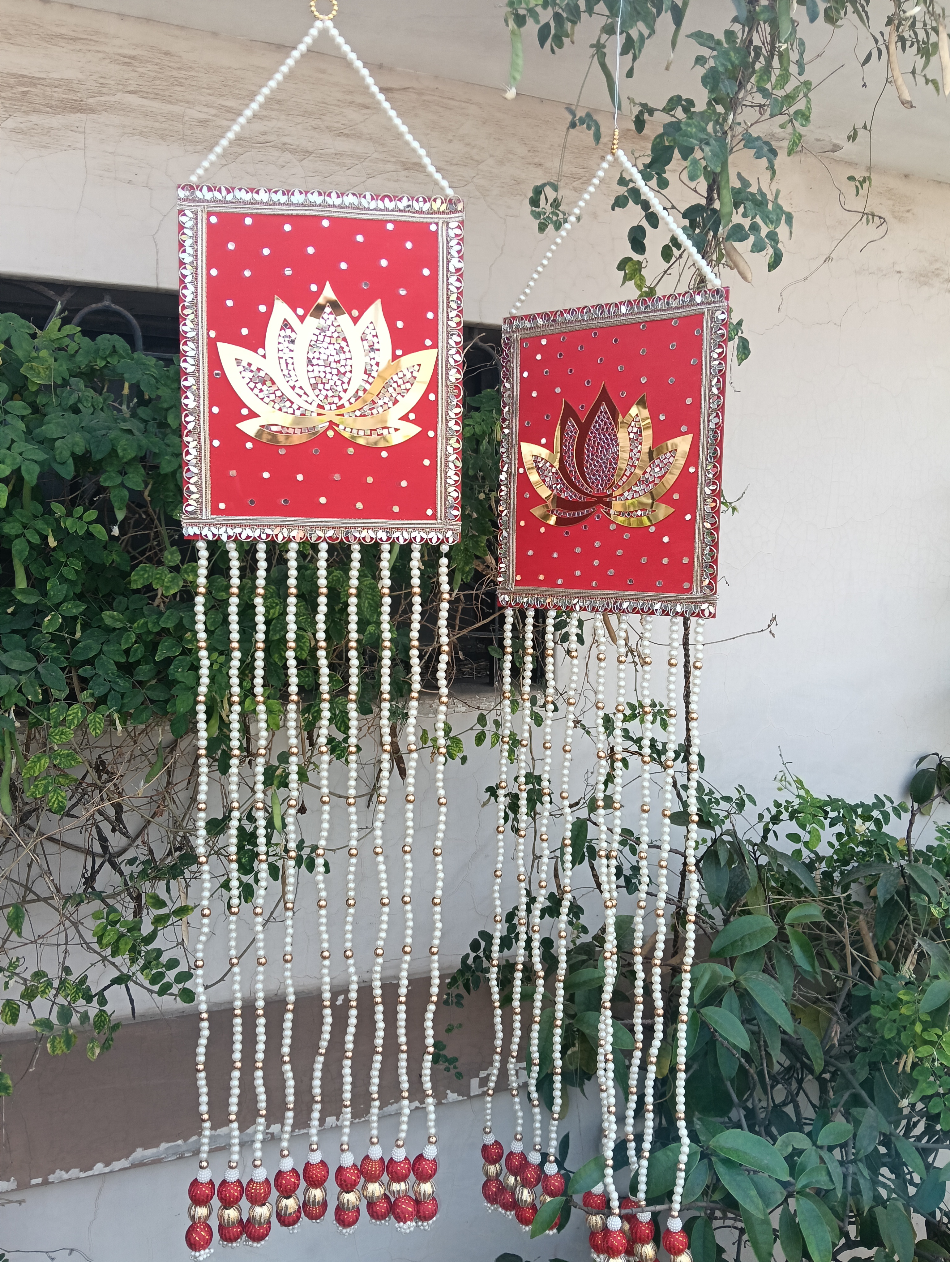 Red Lotus Wall Hangings — Lotus by Ekaiva