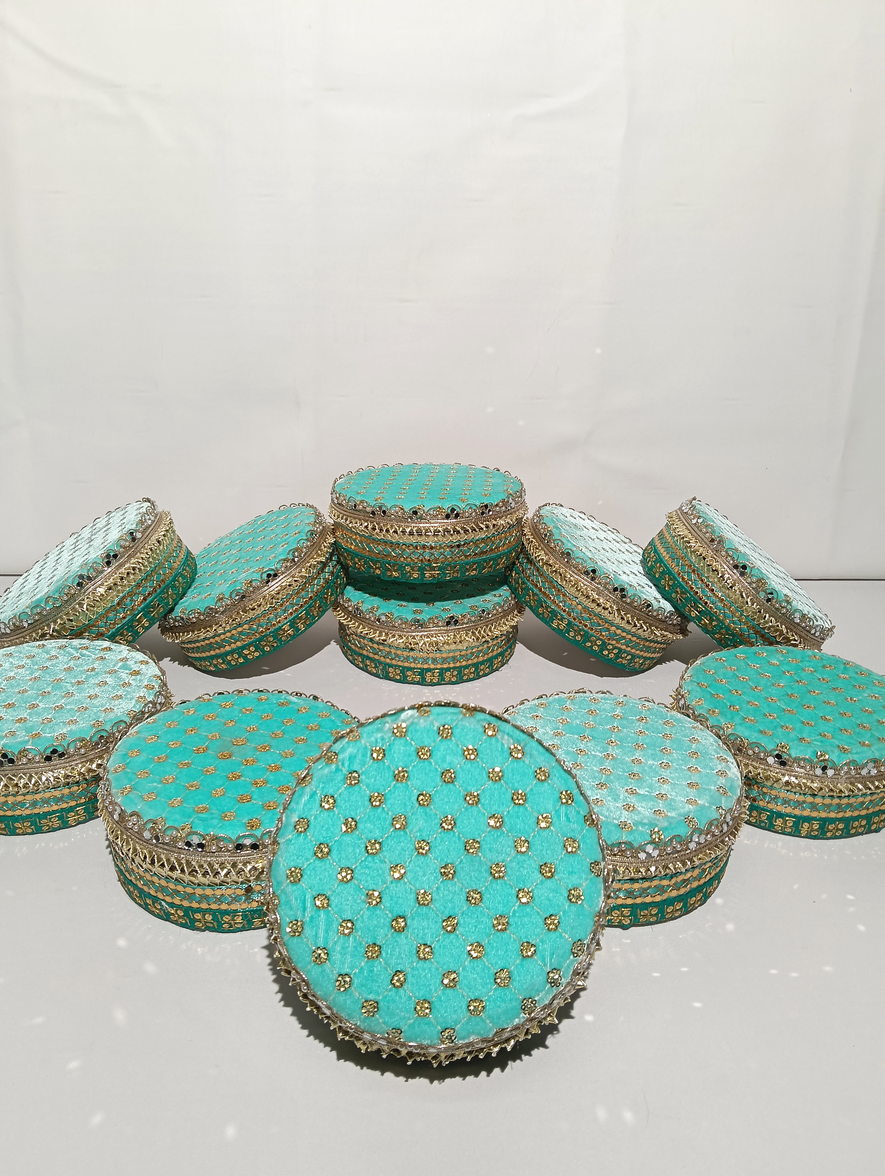 Turquoise Dabba Set — Sets by Ekaiva